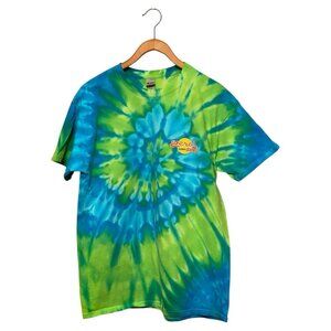 Zero's Subs Blue Green Tie Dye S/S T-Shirt Men's L Virginia Beach Gildan